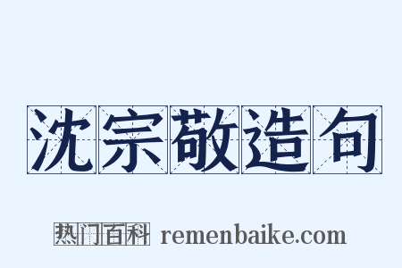 沈宗敬造句是什么意思的图片